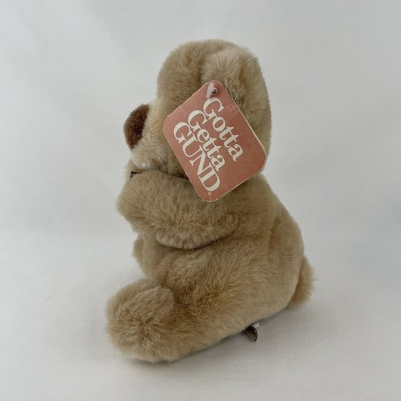 RARE Gund Checkers Teddy Bear 8” Plush #2209 Plaid Bow Tan Vintage 1993 HTF - Picture 2 of 12